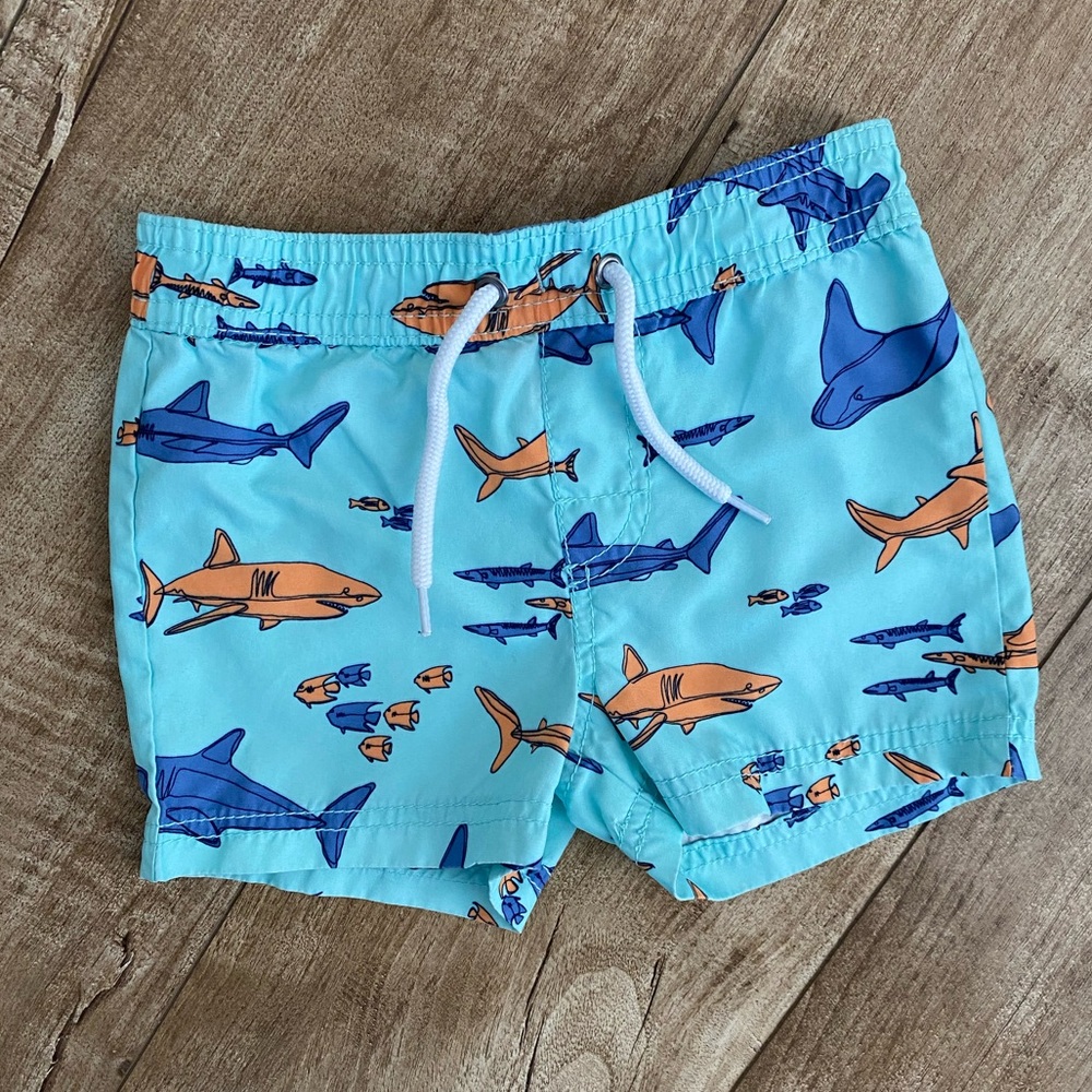 OshKosh B'gosh Shark Print Swim Trunks